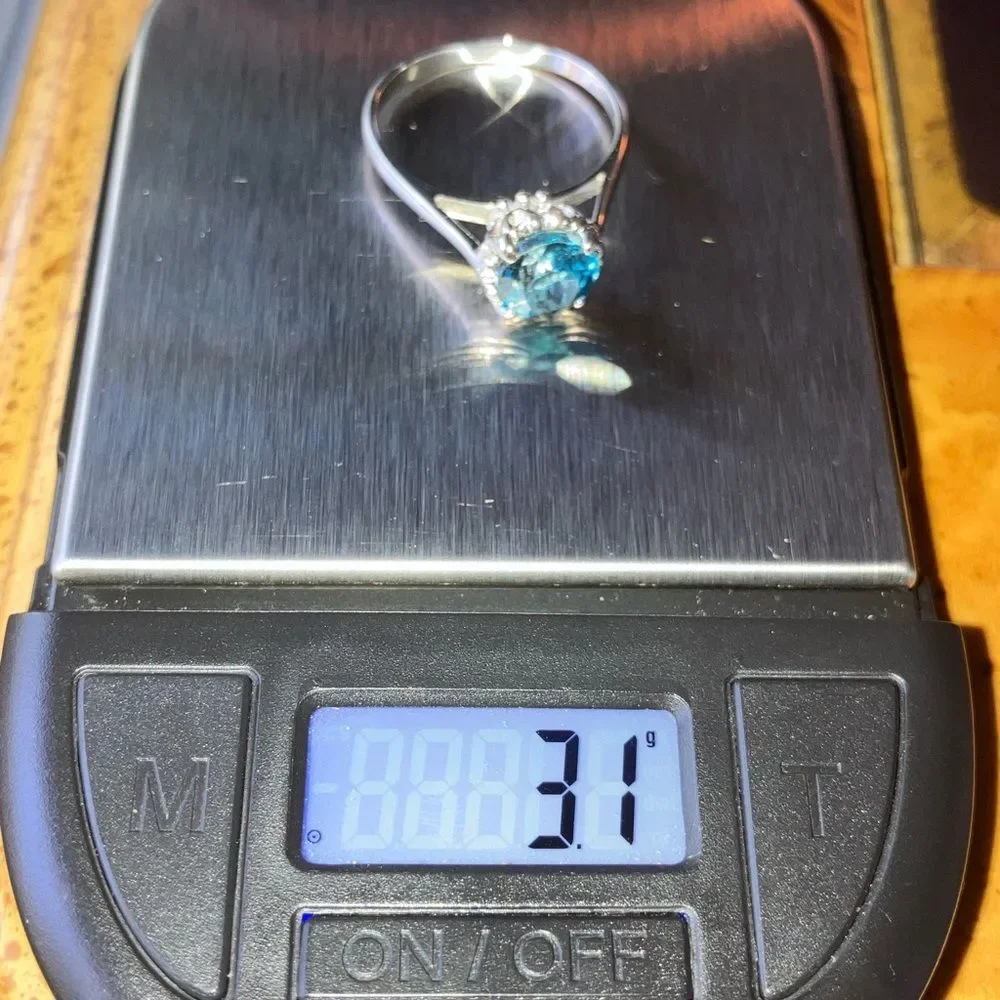 London Blue Topaz Sterling Silver Ring Size 9.75